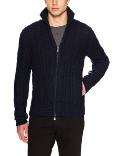 Zip Up Cable Knit Sweater by John Varvatos Star USA Luxe