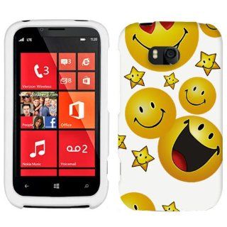 Nokia Lumia 822 Yellow Smiley Face Design Cover Case Cell Phones & Accessories