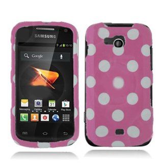 Aimo SAMR830PCPD304 Cute Polka Dot Hard Snap On Protective Case for Samsung Galaxy Axiom R830   Retail Packaging   Light Pink/White Cell Phones & Accessories