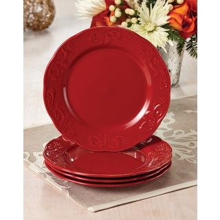 Paula Deen Signature Dinnerware Red Spiceberry Salad Plates (set Of 4)