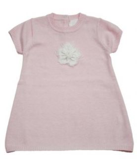 Cececo Dress with linen flower patch Pink Size 6 9 Months Clothing