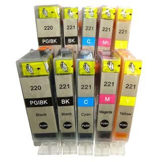 Canon Pgi 220 Cli 221 Compatible Ink Cartridge Pixma Ip3600 Ip4600 Ip4700 Mp540 Mp550 Mp560 Mp620 Mp630 Mp640 Mp980 (pack 10)