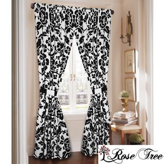 Cote Couture Rose Tree Prescott Curtain Panel Pair Black Size 50 X 84