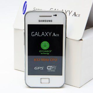 Samsung Galaxy Ace S5830 US 3G 850/1900 5MP  WIFI  GPS  Touch Screen   Pure White Cell Phones & Accessories
