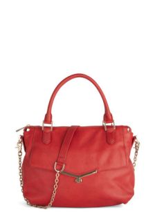 Botkier Have a Red Leather Day Bag  Mod Retro Vintage Bags