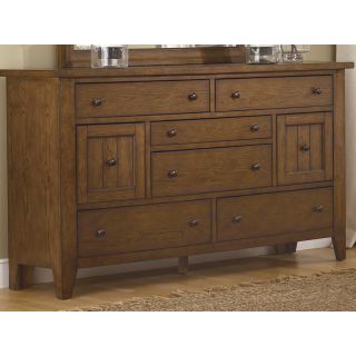 Liberty Furniture Industries Liberty Heathstone Rustic Oak 8 drawer Dresser Brown Size 8 drawer