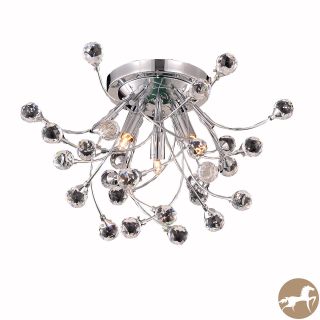 Christopher Knight Home Bulle 3 light Royal Cut Crystal And Chrome Flush Mount