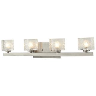 Rai Brushed Nickel 4 light Vanity Light With Clear Glass