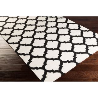 Surya Carpet, Inc Hand woven Dean Moroccan Trellis Geometric Flatweave Wool Rug (8 X 11) White Size 8 x 11