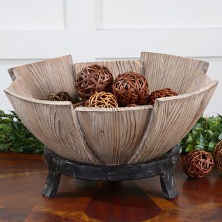 Daruna Fir Wood Decorative Bowl