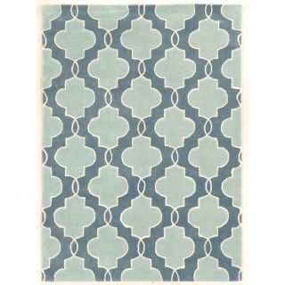 Trio Collection Moroccan Blue/ Ivory Area Rug (8 X 10)