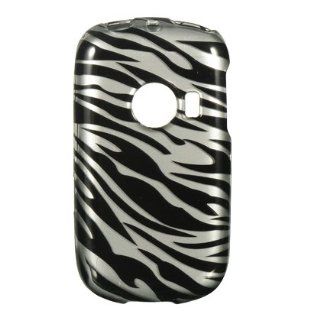 Huawei M835 Protector Case Phone Cover   Silver Zebra Cell Phones & Accessories