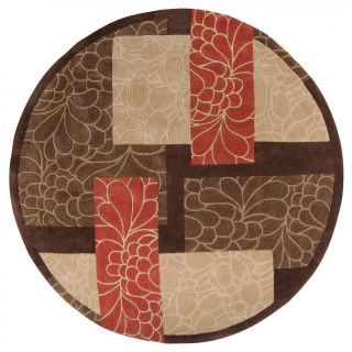 Hand tufted Floral Contemporary Round Area Rug (8 Round)