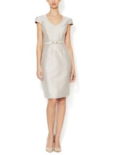 Jacquard Belted Sheath Dress by Ava & Aiden