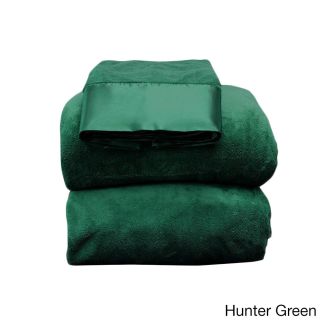 Amrapur Overseas Inc. Coral Fleece 3 piece Twin Or Twin Xl Sheet Set (multi Colors Available) Green Size Twin