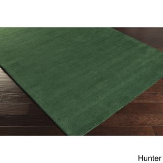 Surya Carpet, Inc. Hand loomed Decker Casual Solid Area Rug (76 X 96) Green Size 76 x 96