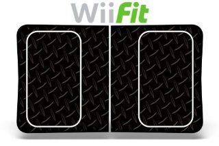 Designer Decal for Nintendo Wii Fit Balance Board   Diamond Plate Black Video Games