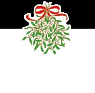 Place Cards  Caspari 82923P Mistletoe Embossed Place Cards  Other Products  