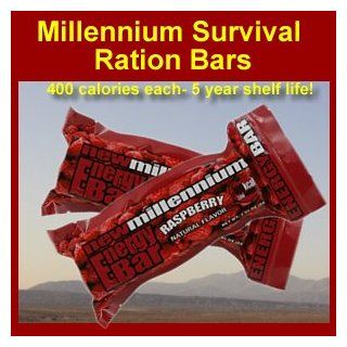 New Millennium Survival & Emergency Ration Food Bar   Raspberry Sports & Outdoors