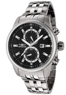 Invicta 0250  Watches,Mens Specialty Chronograph Black Dial Stainless Steel, Casual Invicta Quartz Watches