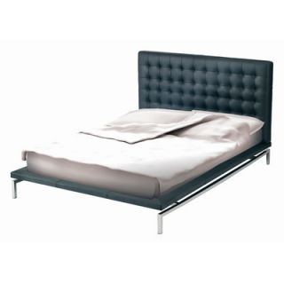 Nuevo Bentley Naugahyde Platform Bed HGTA85 Finish White, Size Queen