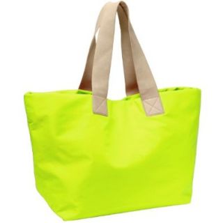 MG Collection EIRIAN Neon Green Oversized Shopper Tote Beach Bag Shoes