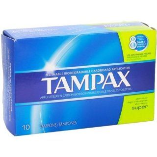 Tampax Super Tampons, Travel Size Packs, 10 in a Pack (Pack of 12) Total 120 Tampons Health & Personal Care