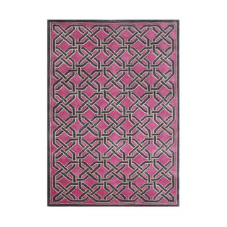 Alliyah Handmade Magenta New Zealand Blend Wool Rug (5 X 8)
