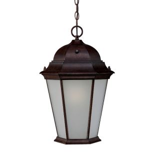 Richmond Energy Star Collection Hanging Lantern 1 light Outdoor Burled walnut Aluminum Light Fixture