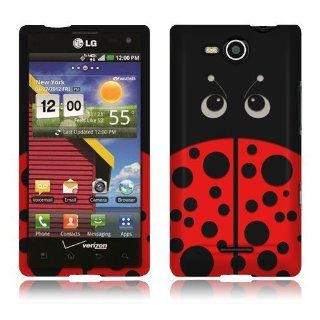 NEXTKIN Snap On Hard Crystal Protector Cover Case For LG Lucid 4G VS840   Red Ladybug Cell Phones & Accessories