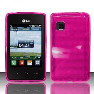 Pink Flex Cover Case for LG 840G Cell Phones & Accessories
