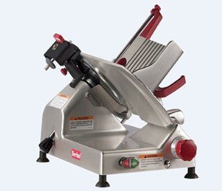 Berkel 827E PLUS 12 in Round Manual Slicer w/ Angled Gravity Feed & Knife Guard, Sharpener, Each Kitchen & Dining
