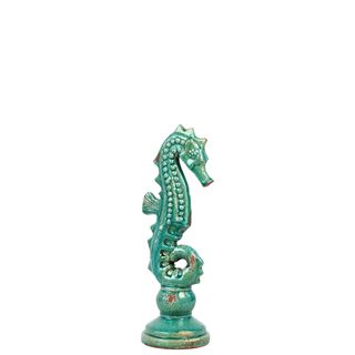 Ceramic Sea Horse Blue Small