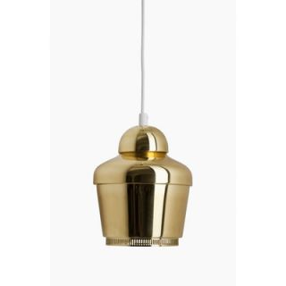 Artek 1 Light Pendant Lamp 4000 Shade Color Polished Brass