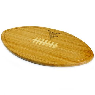 Picnic Time Kickoff West Virginia University Mountaineers Engraved Natural Wood Cutting Board