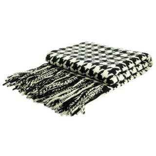 Pur Modern Lautner Houndstooth Cashmere/Wool Blend Throw CTHT 012CHOC/CR / CT