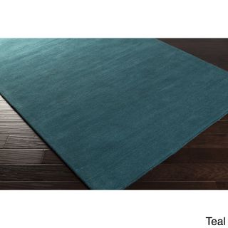 Hand loomed Torres Casual Solid Wool Area Rug (5 X 8)