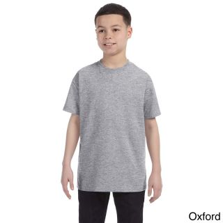 Jerzees Youth Boys Heavyweight Blend T shirt Grey Size L (14 16)