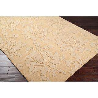 Hand Loomed Omaha Casual Solid Tone on tone Floral Wool Area Rug (2 X 3)