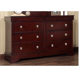 Lifestyle Solutions Inc Newberry Cappuccino 6 drawer Dresser Cappuccino Size 6 drawer