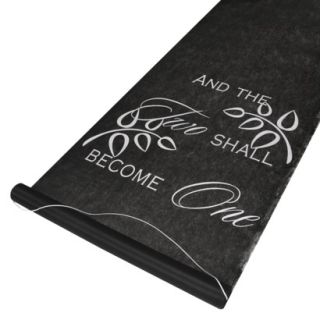 Black Two Shall Become One Aisle Runner   36