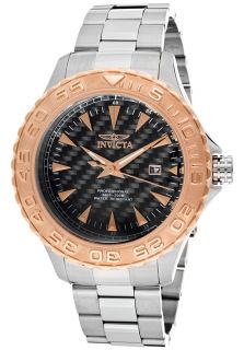 Invicta 12557  Watches,Mens Pro Diver/Ocean Ghost Black Carbon Fiber Dial Stainless Steel, Casual Invicta Quartz Watches