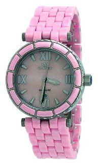 Oniss ON834 L Women's Ceramica Milan Quartz MOP Dial Pink Ceramic Bracelet Watch Watches