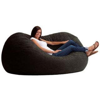 Comfort Research Fufsack Memory Foam Microfiber 6 foot Xl Bean Bag Chair Black Size Extra Large