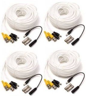 Lot 4 QS100B 100FT BNC Male Cable w 2 Female Connectors Electronics