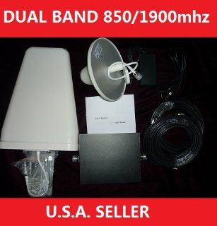 Cell Phone Signal Booster Repeater Amplifier Dual Band 850 / 1900 MHz, 70dB Cell Phones & Accessories