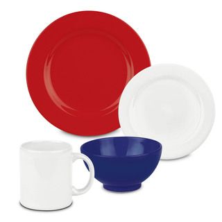 Waechtersbach Fun Factory Red White And Blue Dinnerware 4 piece Place Setting (service For 1)