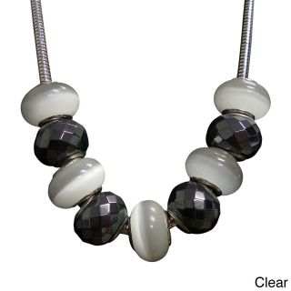 Magnetic Hematite Necklace With Cats Eye Glass Beads