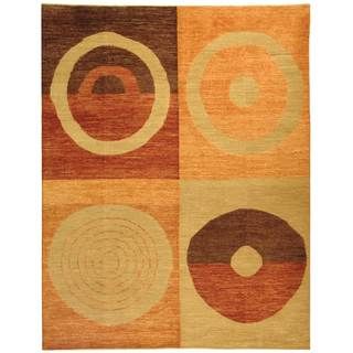 Safavieh Hand knotted Santa Fe Beige/ Rust Wool Rug (6 X 9)
