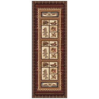 Lodge 106538 Brown Area Rug (27 X 73)